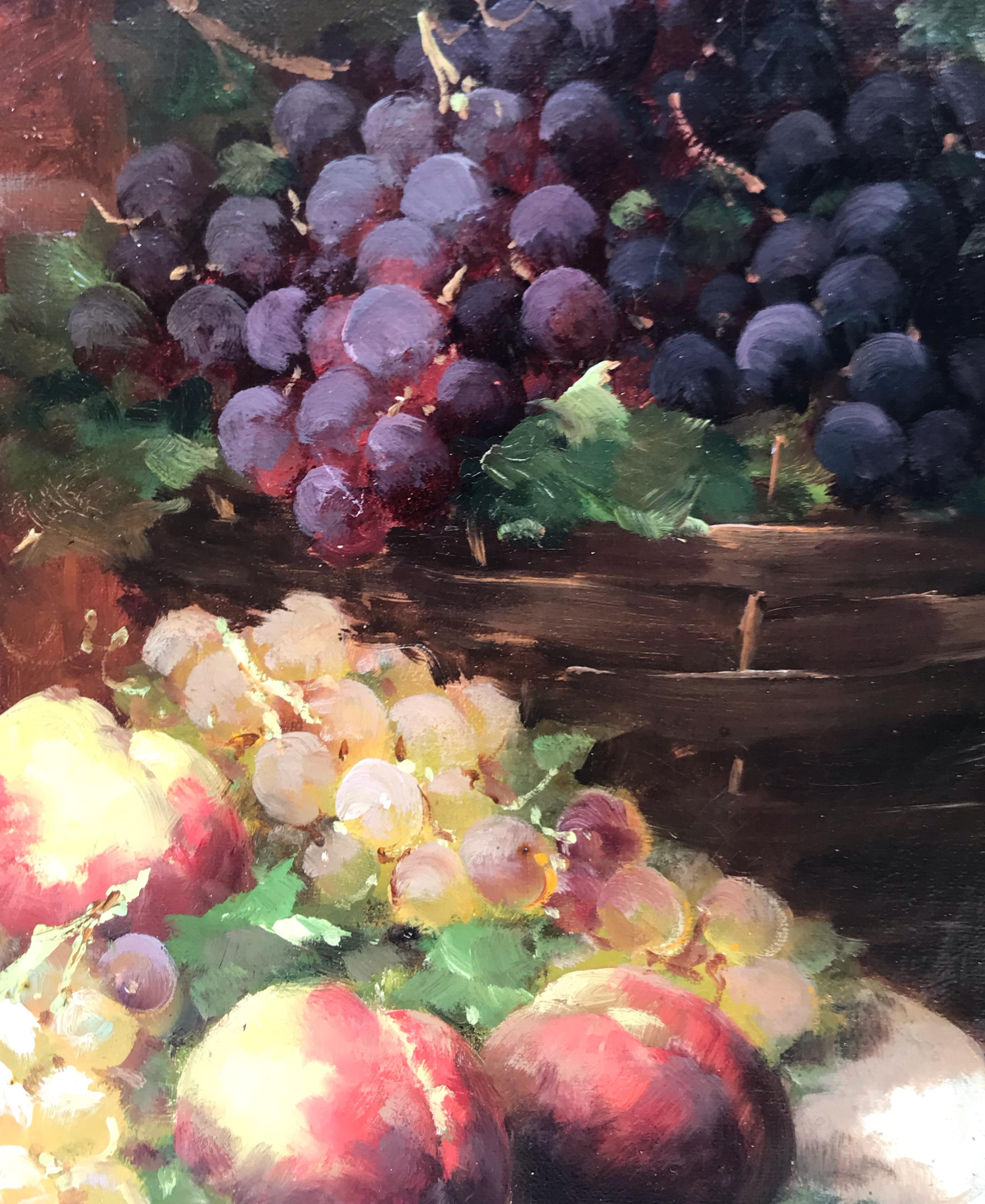 Peintures 19ème siècle Nature morte aux fruits en vente 12