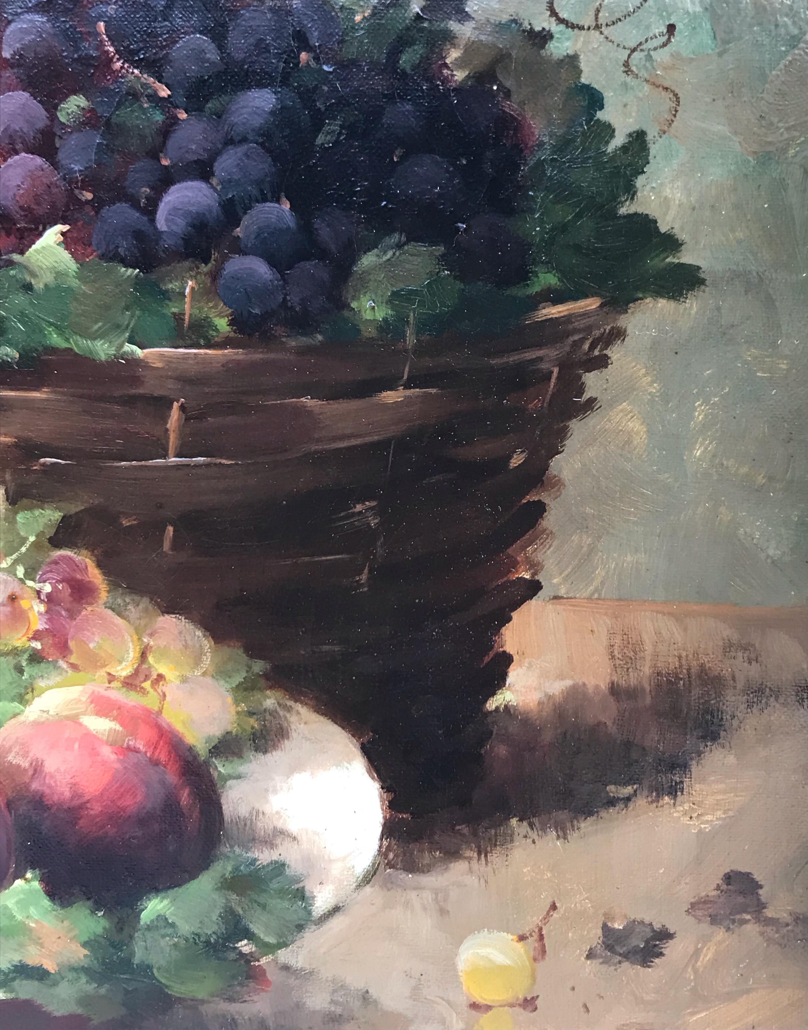 Peintures 19ème siècle Nature morte aux fruits en vente 13