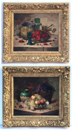 Antique Paintings 19th Century Still Life With Fruits