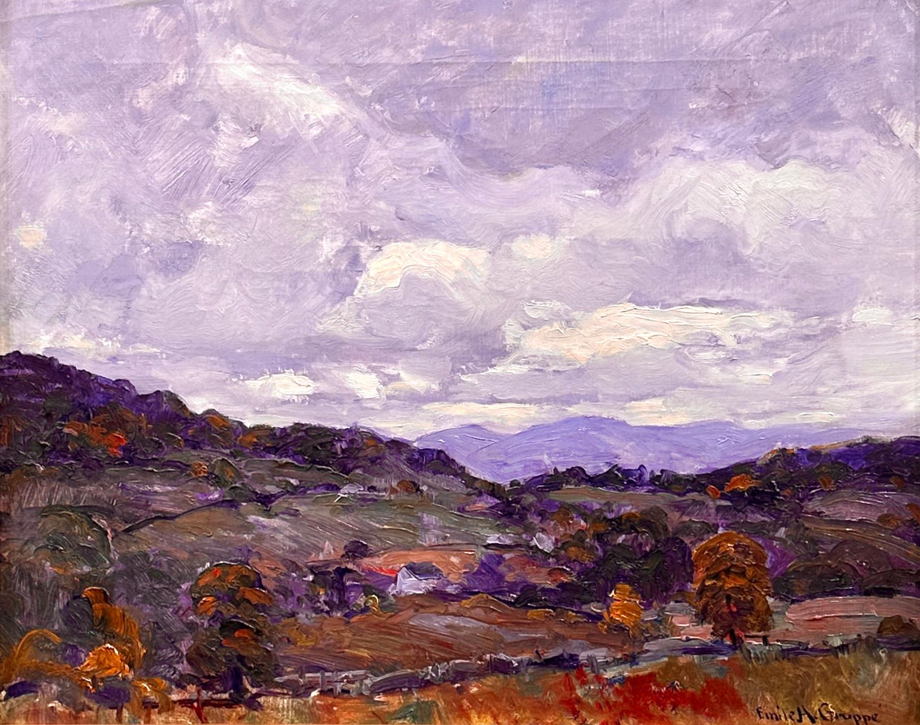 Emile Gruppe Landscape Painting - Emile Albert Gruppe Painter Artist Emile Gruppé Mountain Landscape Scene