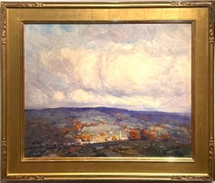 Emile A. Gruppé “Sunlight on the Steeple” New England Landscape Oil