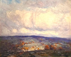 Emile A. Gruppé “Sunlight on the Steeple” New England Landscape Oil
