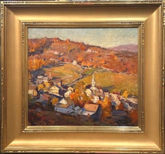 Emile A. Gruppé Vermont Village "Landschaft mit Church's, VT"