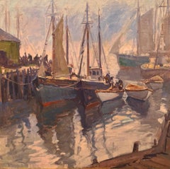 Emile Gruppe, Gloucester Harbor Scene by American Impressionist Painter