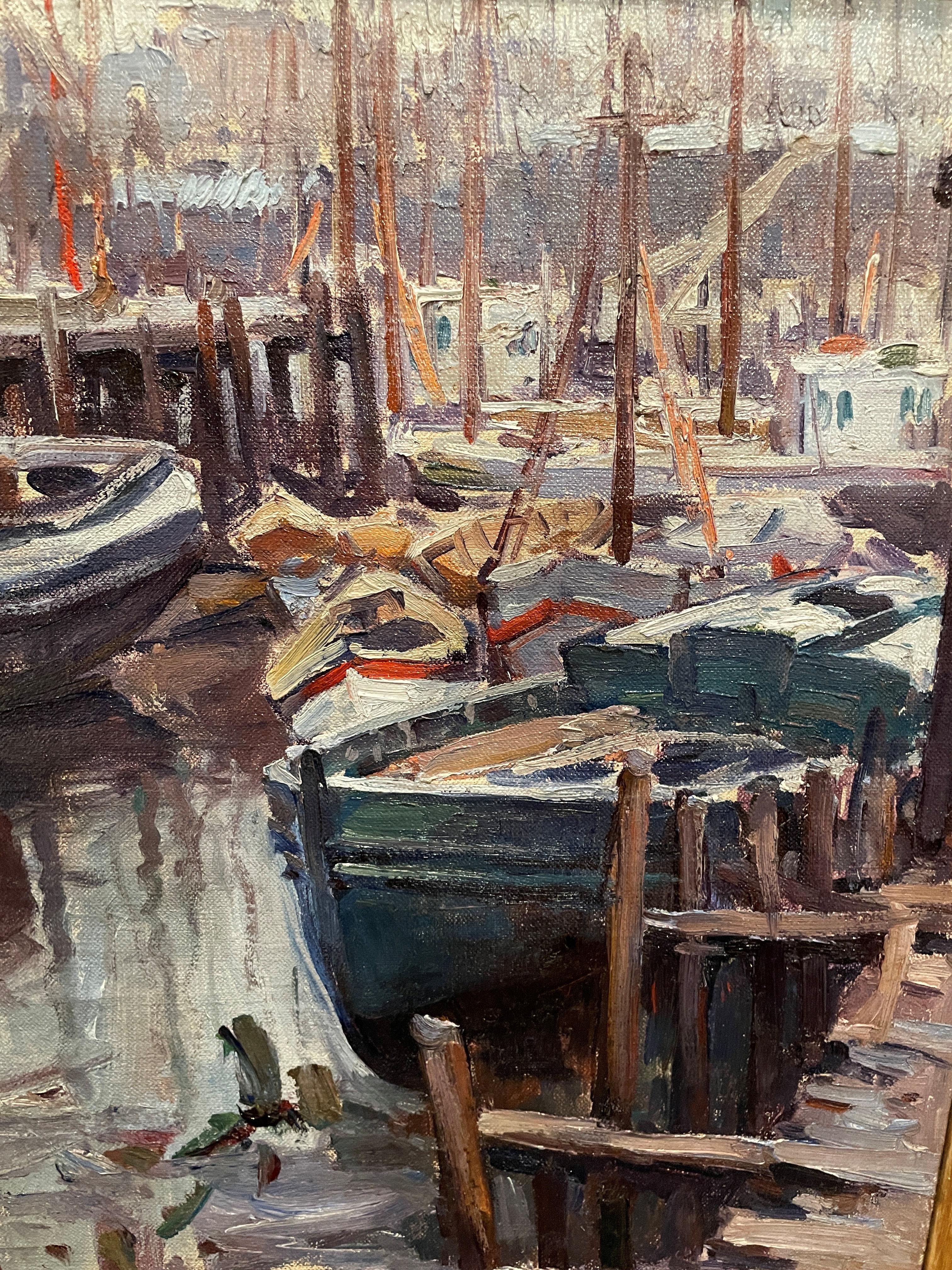 « Rainy Day » Emile Gruppe, Cape Ann, Rockport, Gloucester, impressionniste en vente 3