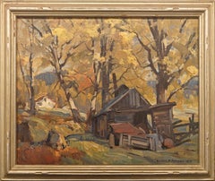"The Sugar House in Autumn, Vermont" Emile Gruppe, American Impressionist