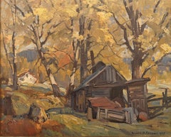 "The Sugar House in Autumn, Vermont" Emile Gruppe, American Impressionist
