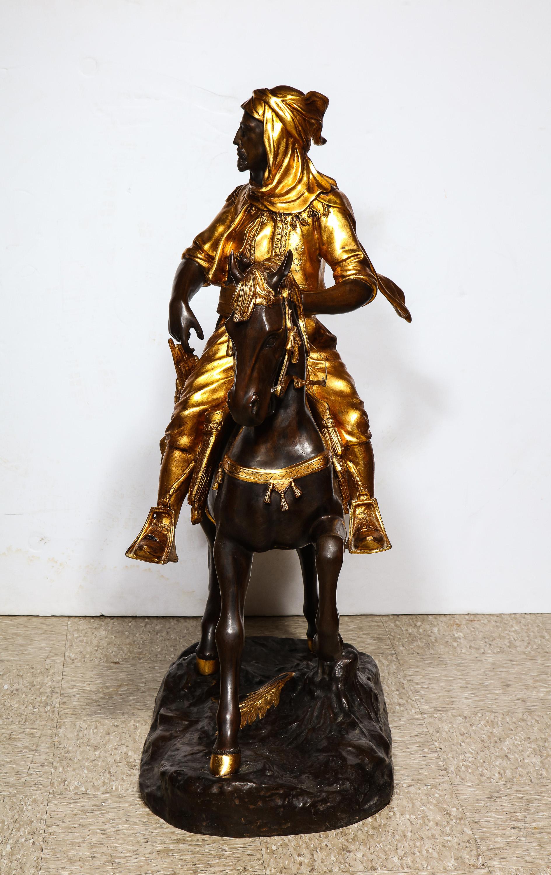 A Monumental Orientalist Bronze Sculpture 