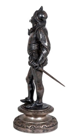 Emile Guillemin Figural Silvered Bronze Sculpture