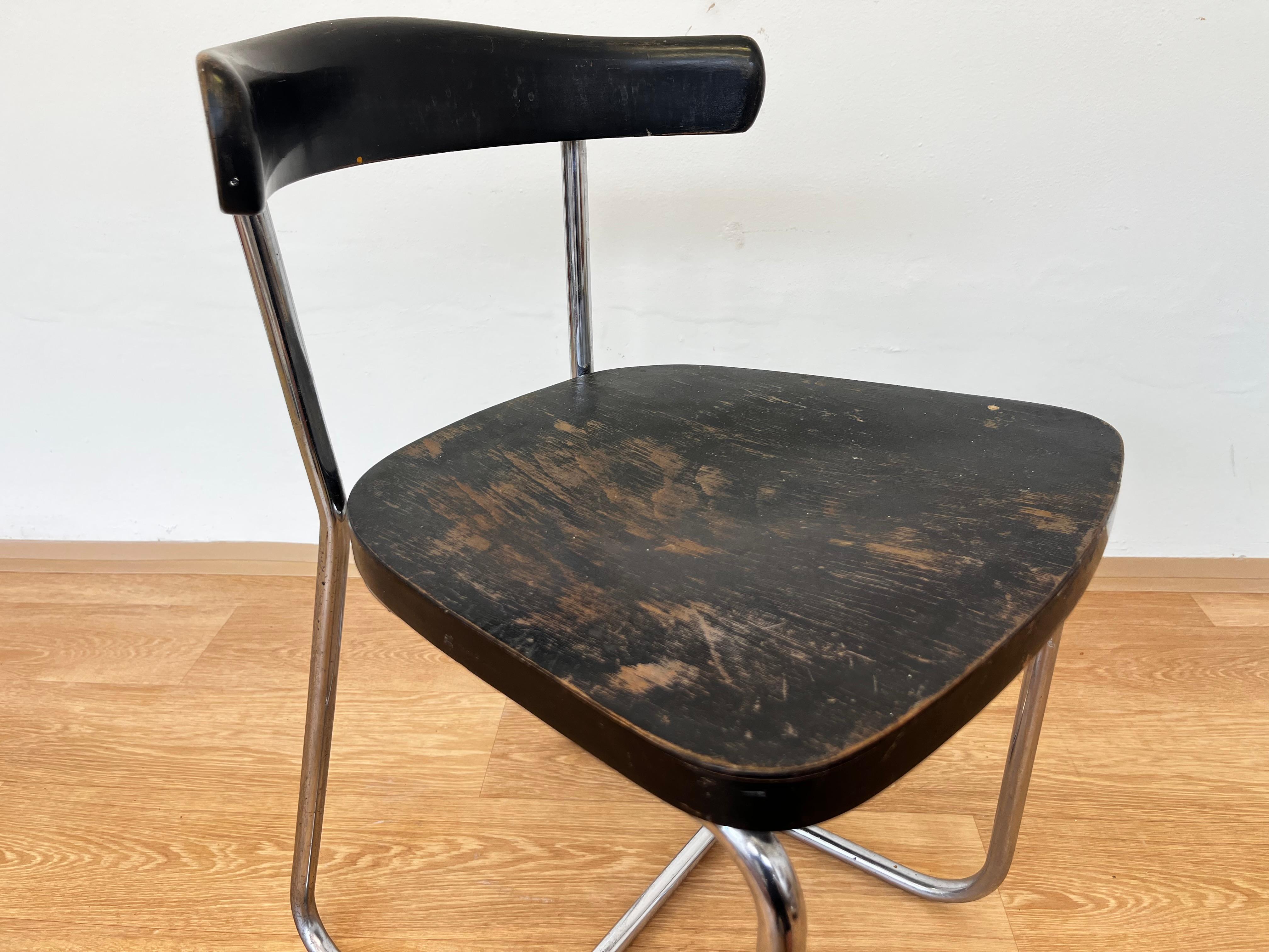 Émile Guillot - Thonet - Silla bauhaus cromada Modelo B257 principios del siglo XX en venta