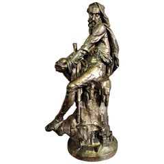 Émile Hébert, the Wanderer, Belle Époque Patinated Bronze Sculpture, circa 1880s
