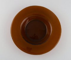 Emile Henry, France, Eight Lunch Plates in Glazed Stoneware, Mid-20th C