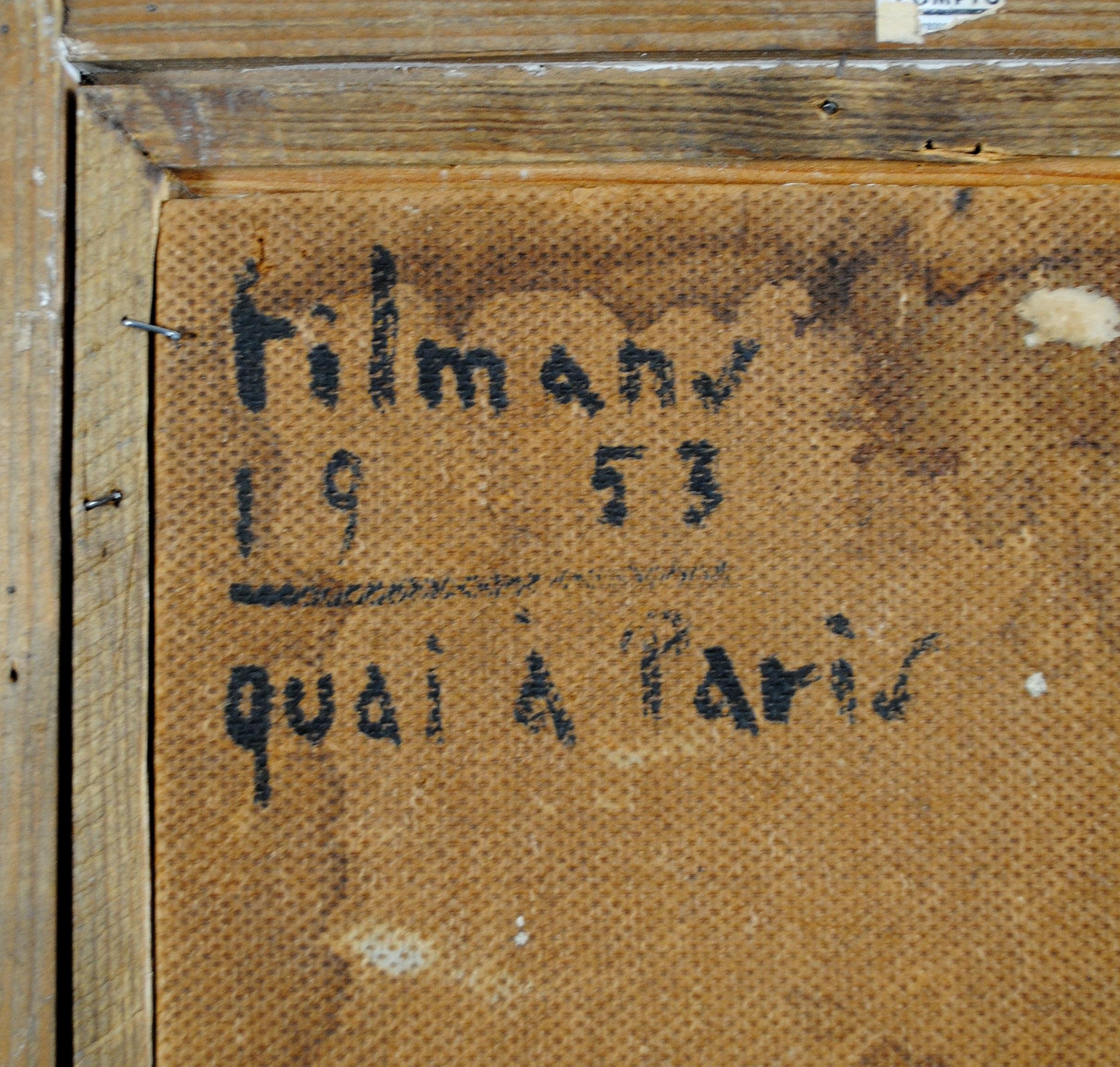 Un bellissimo olio impressionista su tavola della metà del XX secolo che raffigura delle barche sulle rive della Senna a Parigi.

L'opera è firmata Lowe, iscritta sul retro e presentata nella sua cornice originale dipinta di Montparnasse.

Artista: