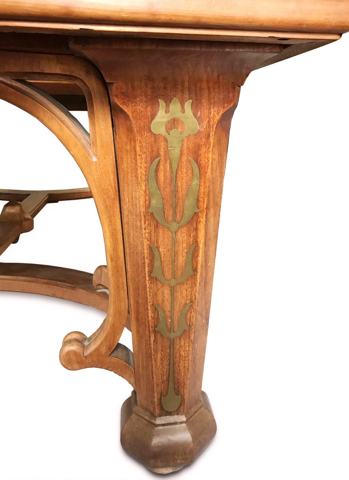 European Emile Hurtre an Art Nouveau Billiard Table Made by E. Gueret Médaille d’Or, 1889 For Sale
