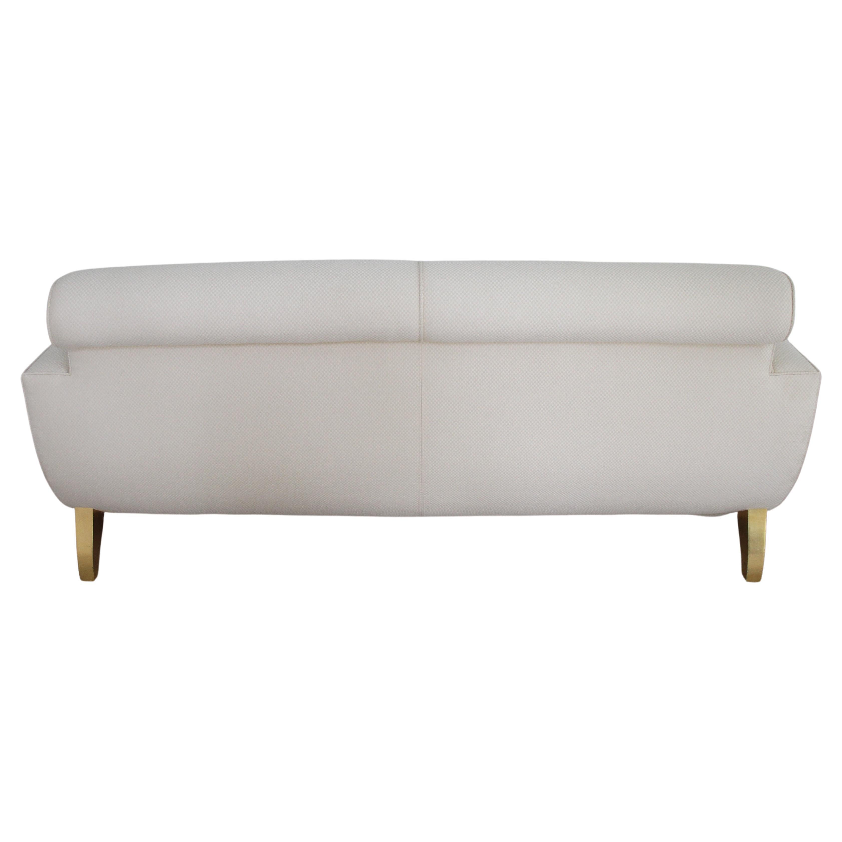 Émile-Jacques Ruhlmann 1925 Hydravion Sofa in off White & Gilt Legs 1980s Copy  For Sale 6