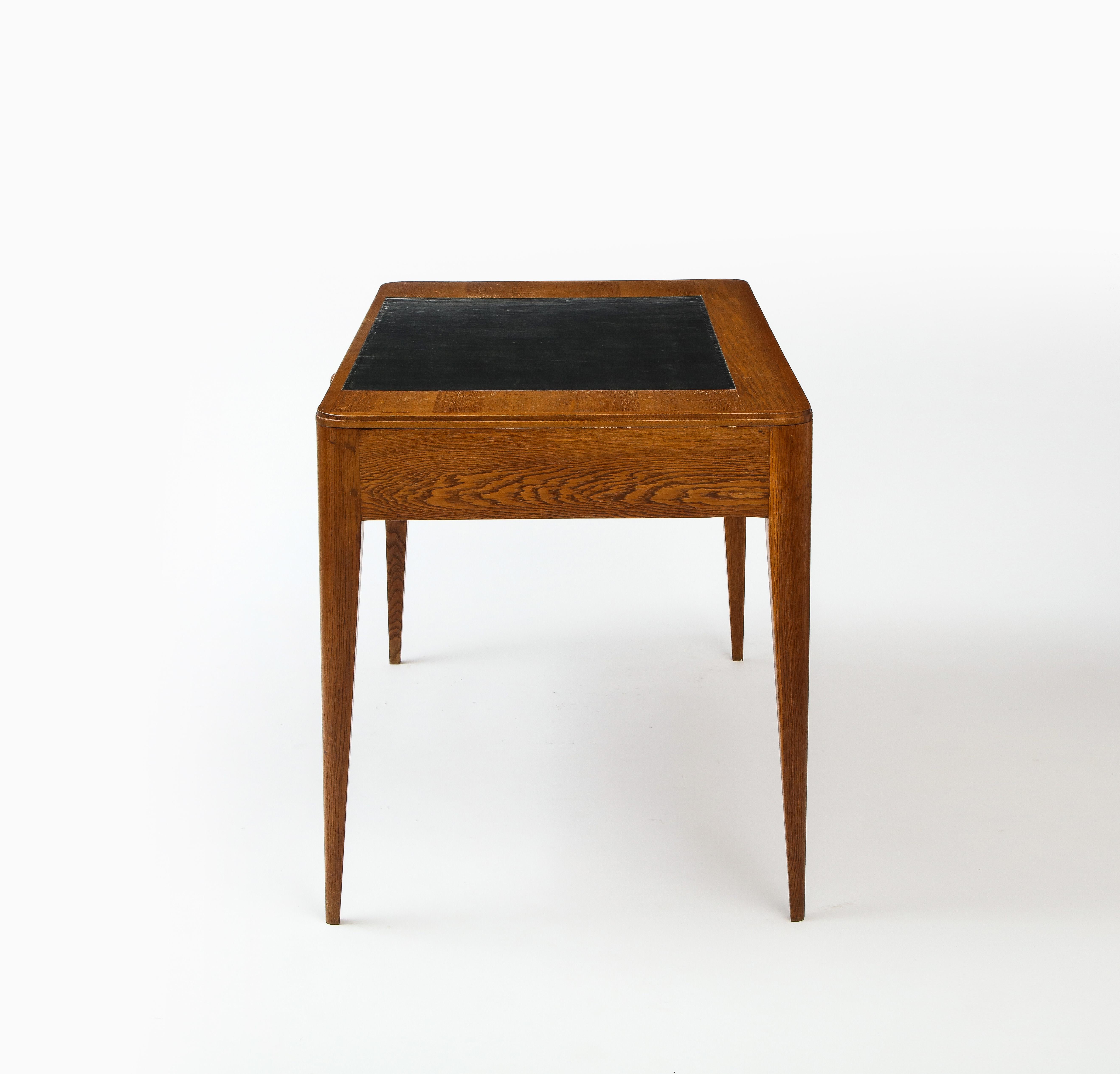 Leather Émile-Jacques Ruhlmann Desk, France 1930's For Sale
