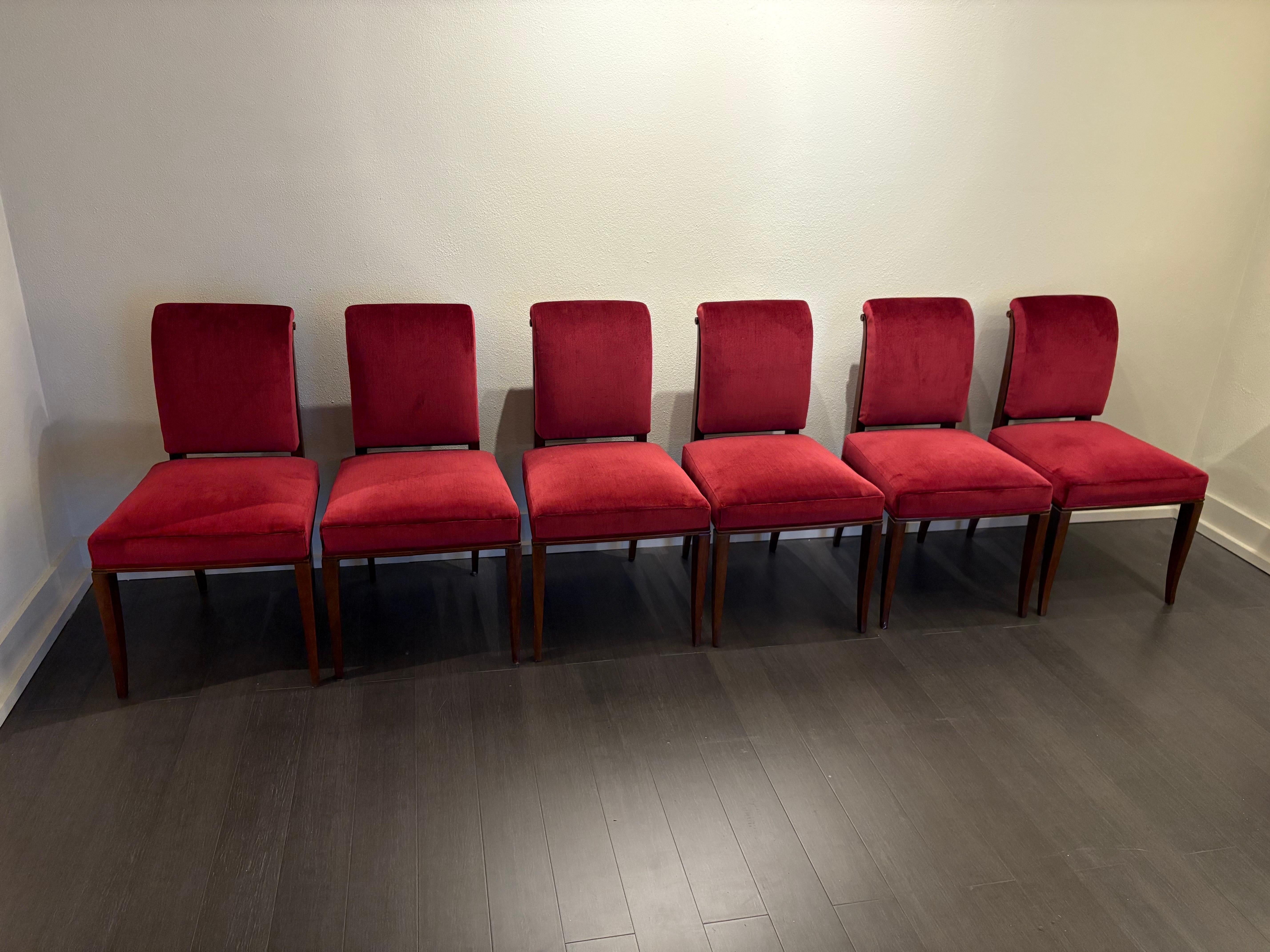 Sedie da pranzo replica Émile-Jacques Ruhlmann Drouant - set di 6 in vendita 3