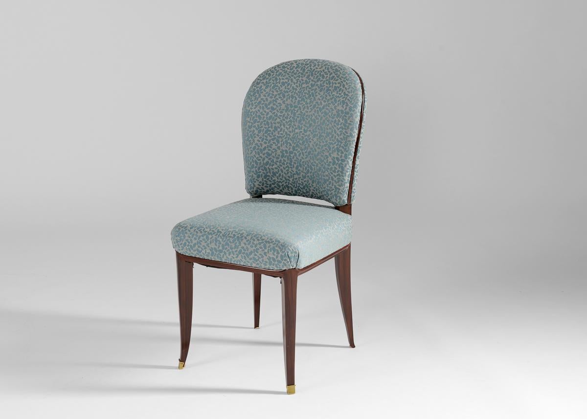 French Émile-Jacques Ruhlmann, Listel, Pair of Art Deco Chairs, France, circa 1931 For Sale