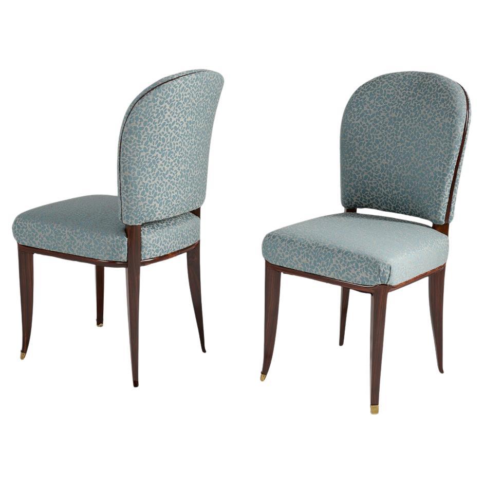 Émile-Jacques Ruhlmann, Listel, Pair of Art Deco Chairs, France, circa 1931