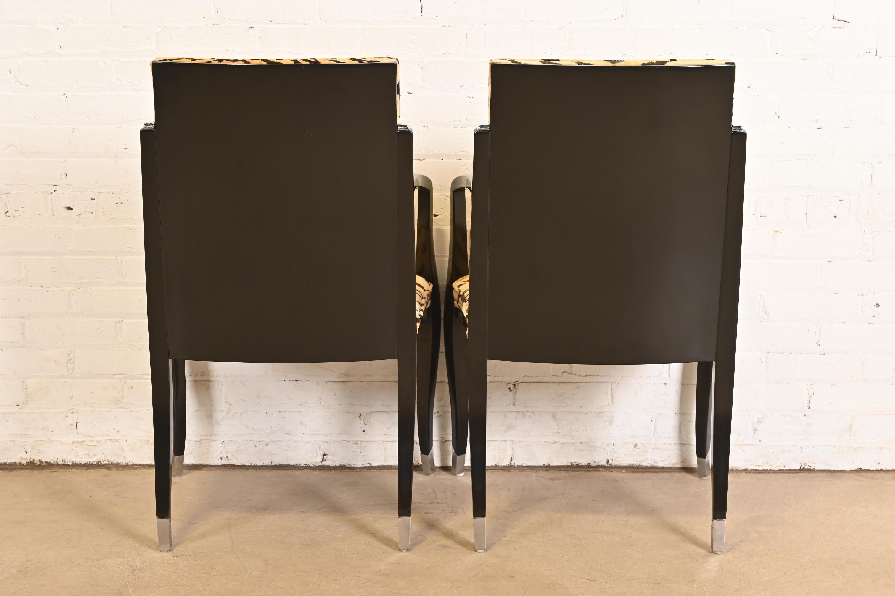 Paire de fauteuils Art déco français de style Émile-Jacques Ruhlmann en vente 4