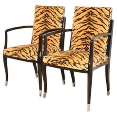 Paire de fauteuils Art déco français de style Émile-Jacques Ruhlmann