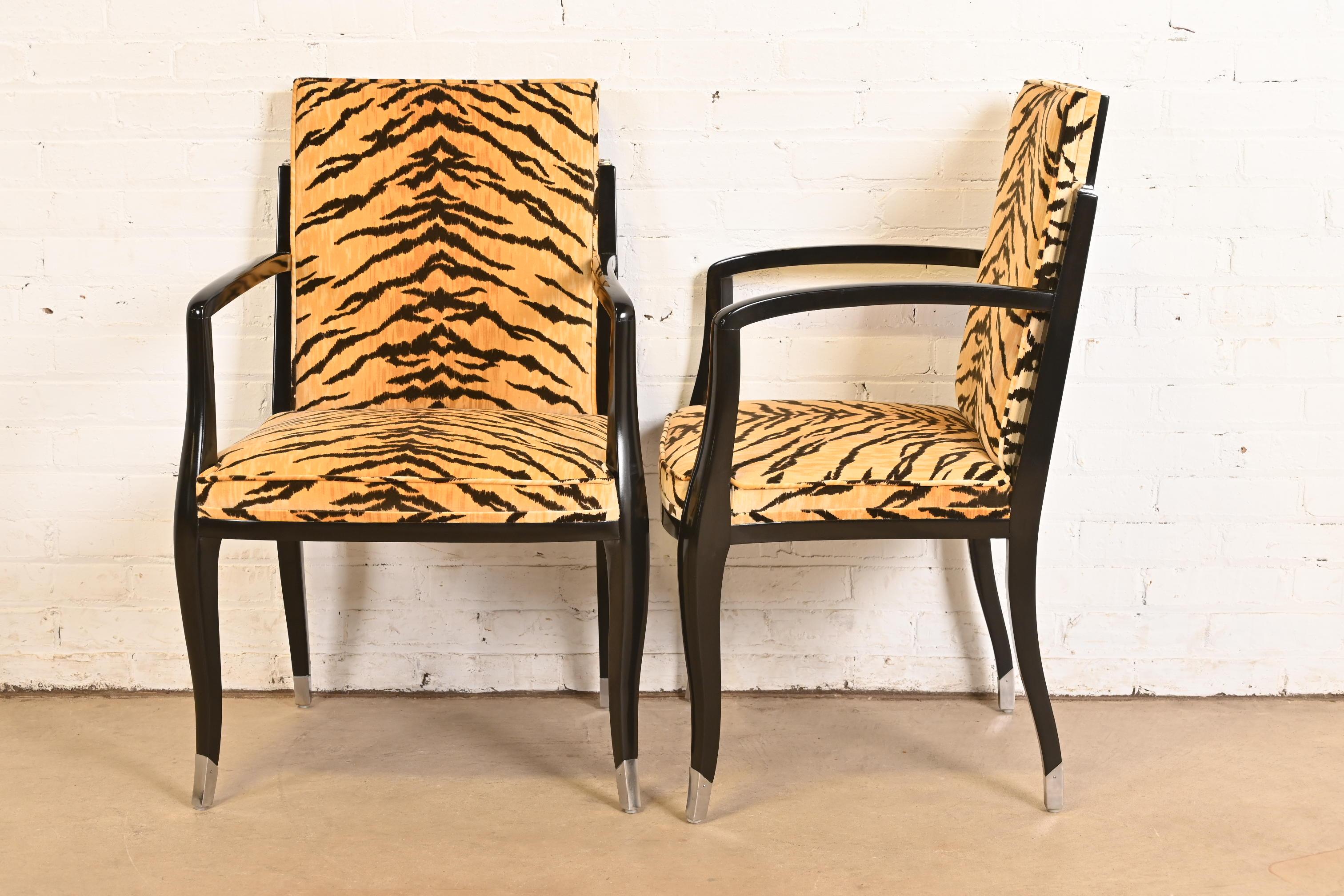 Fauteuils Art déco français de style Émile-Jacques Ruhlmann, ensemble de six fauteuils en vente 4