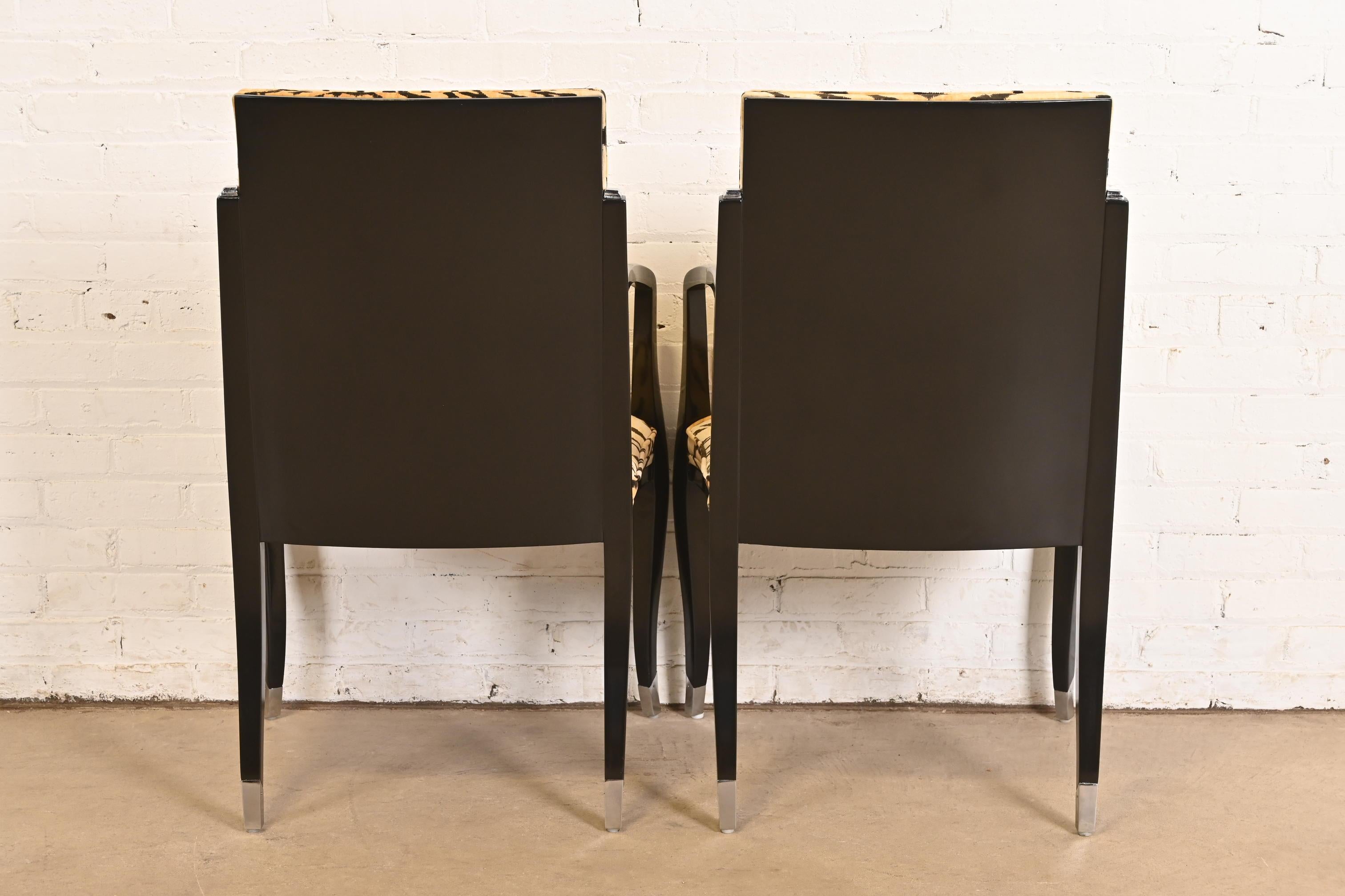 Fauteuils Art déco français de style Émile-Jacques Ruhlmann, ensemble de six fauteuils en vente 5