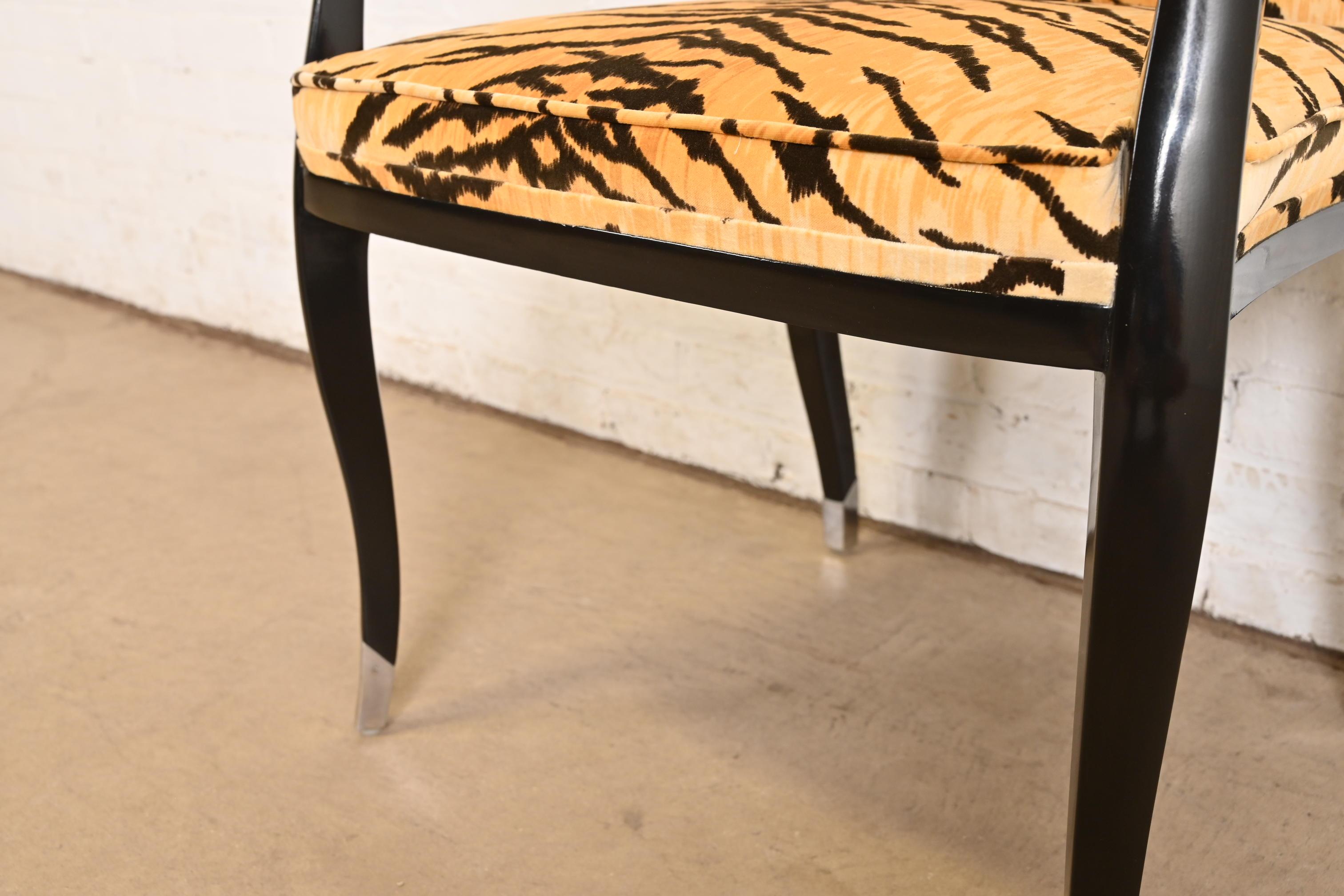 Fauteuils Art déco français de style Émile-Jacques Ruhlmann, ensemble de six fauteuils en vente 3