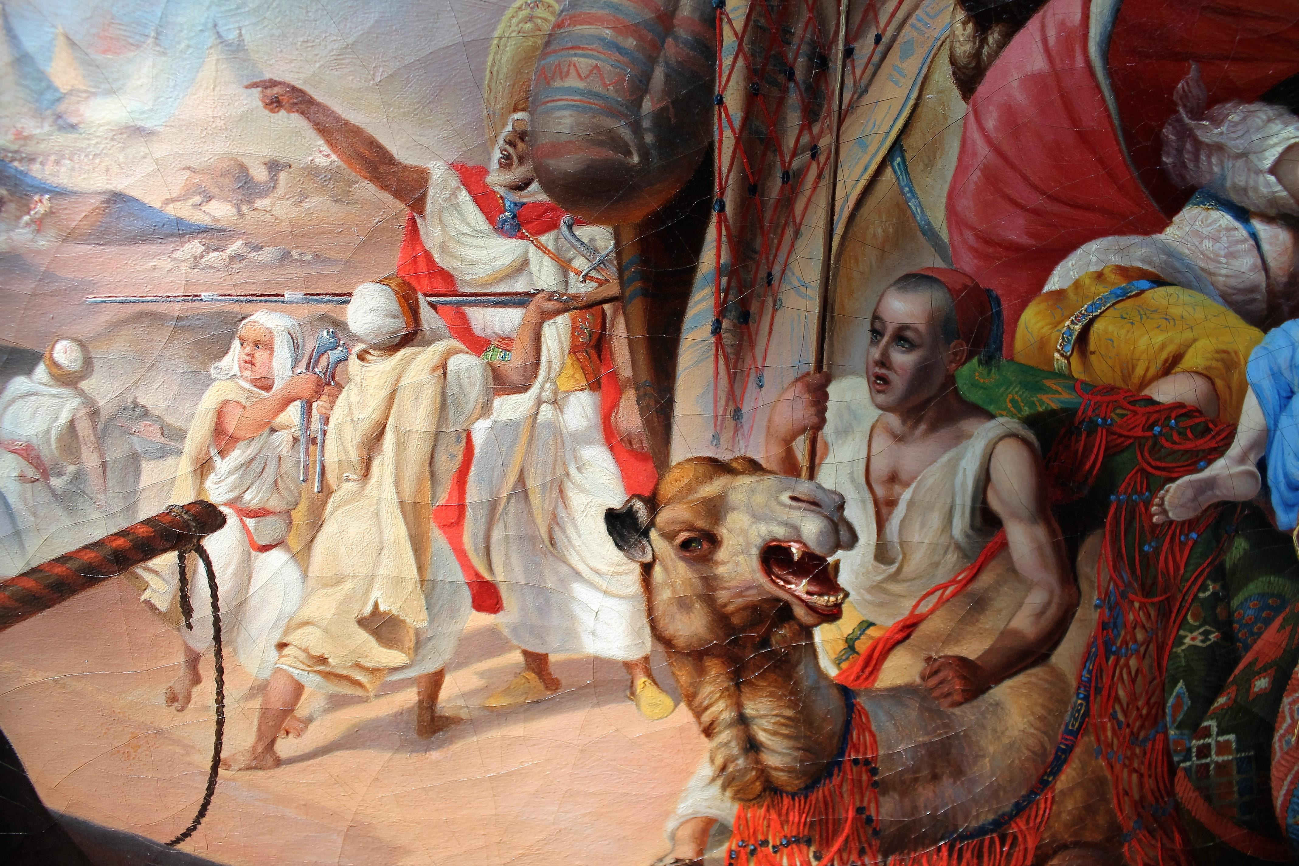 19th Century French Oil Painting Algeria - Capture of the Smalah of Abd el Kader 2