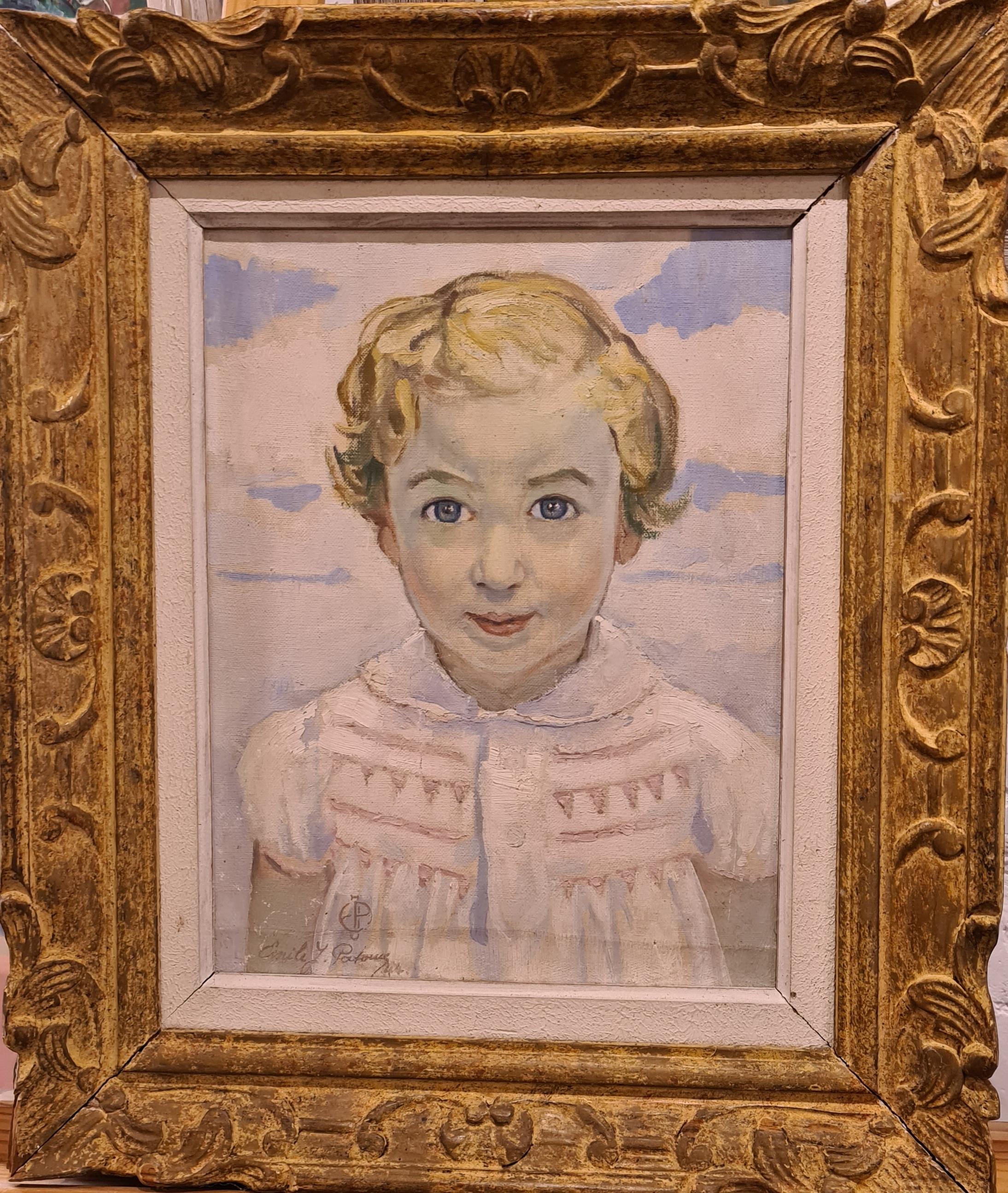 Alice, portrait post-impressionniste d'une jeune fille.