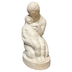 Émile Just Bachelet - Sculpture - "Tendresse" (circa 1930)