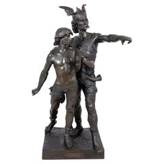 Emile Laporte "Rey de los galos e hijo" Bronce