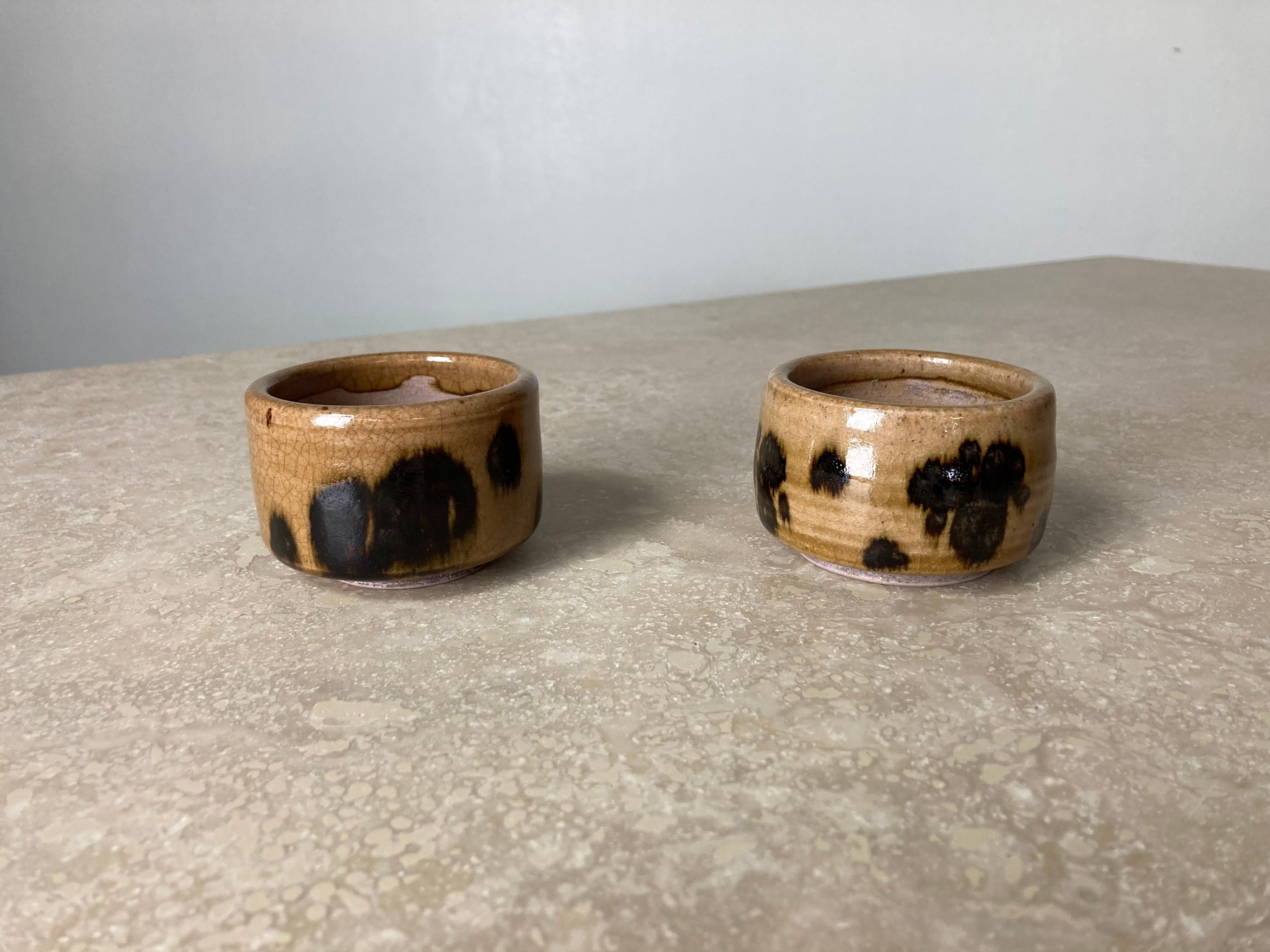 Emile Lenoble Set of Two Small Ceramic Pots, France, 1920s 1