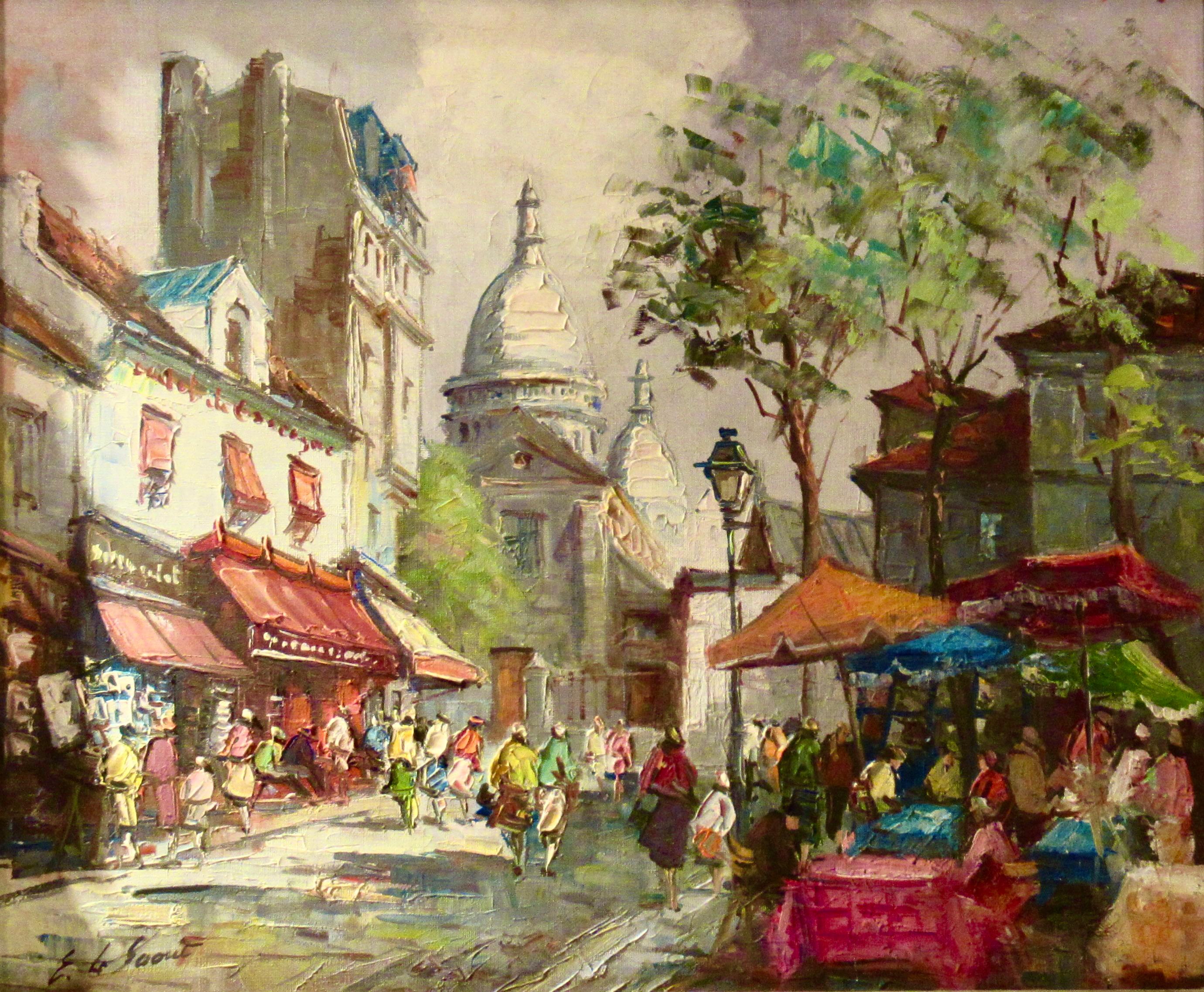 Paris, Le Sacré-Cœur - Painting de Emile Lesaout
