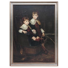 Emile Levy, Ritratto di Due Giovani Fanciulle – XIX Secolo