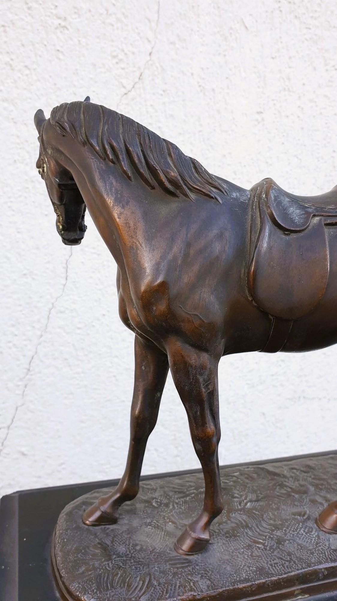Emile Loiseau, Horse Clock, 19th Century For Sale 9