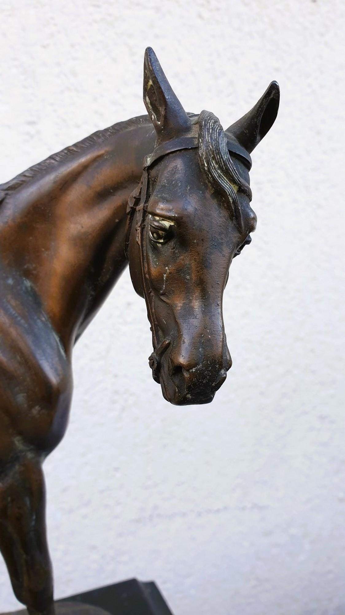 Napoleon III Emile Loiseau, Horse Clock, 19th Century For Sale
