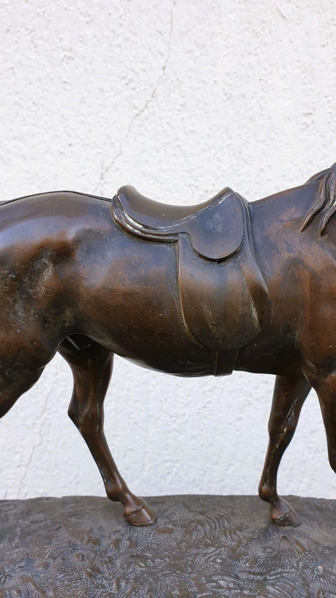 French Emile Loiseau, Horse Clock, 19th Century For Sale
