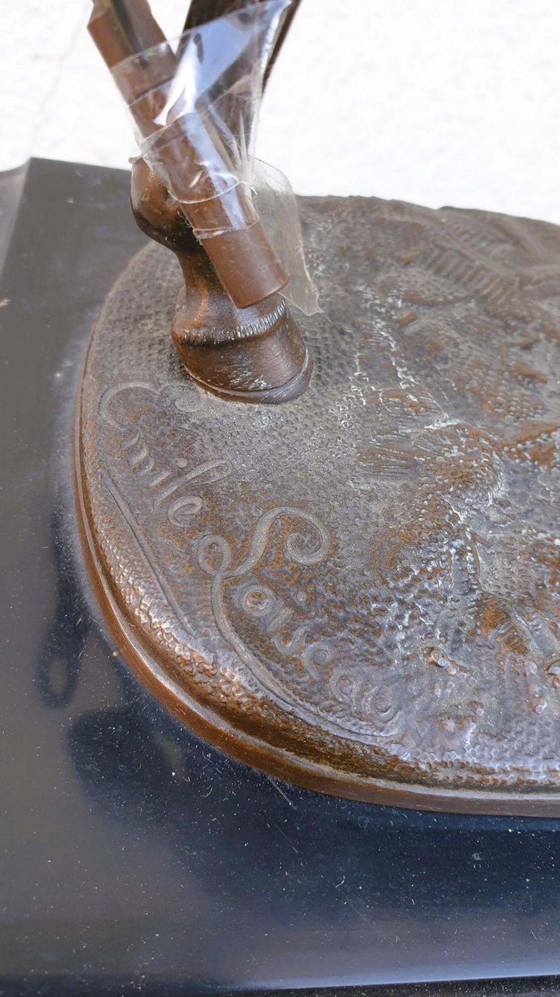 Emile Loiseau, Horse Clock, 19th Century In Good Condition For Sale In MARSEILLE, FR