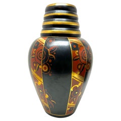 Emile Lombart, Saint Ghislain, Art Deco Vase