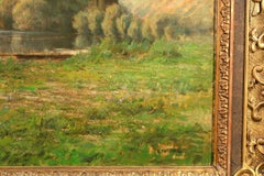 Kanu auf der Seine à Vetheuil, Giverny Normandie 1900'