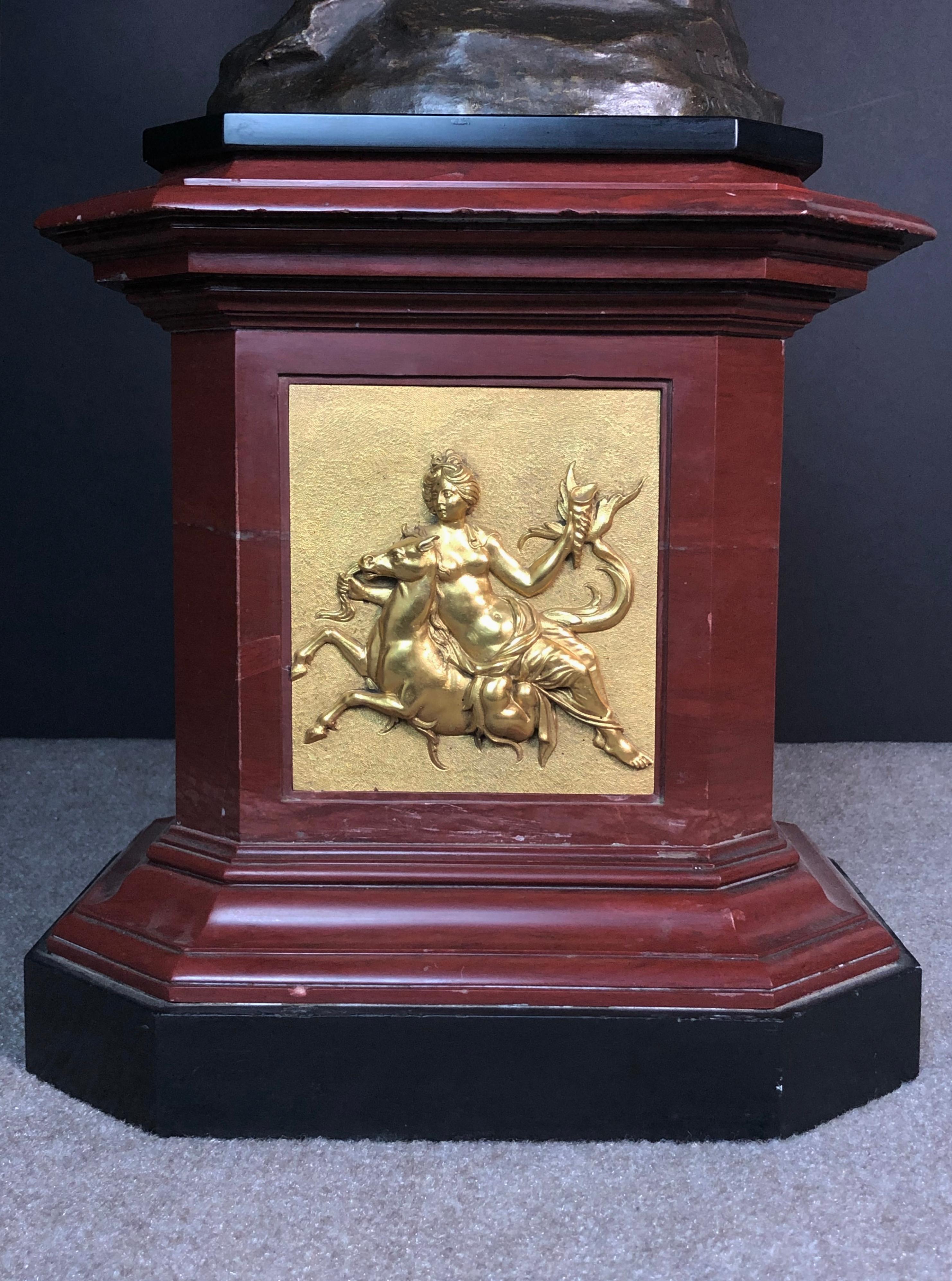 19th Century Émile Louis Picault Bronze Pegasus on Presentation Plinth For Sale