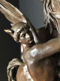 Émile Louis Picault Pégase en bronze sur socle de présentation