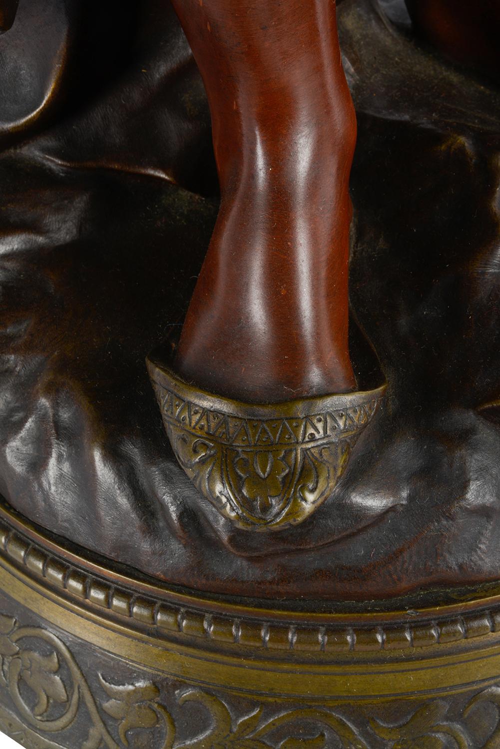 Émile-Louis Picault, a French Orientalist Bronze of Queen Esther For Sale 3