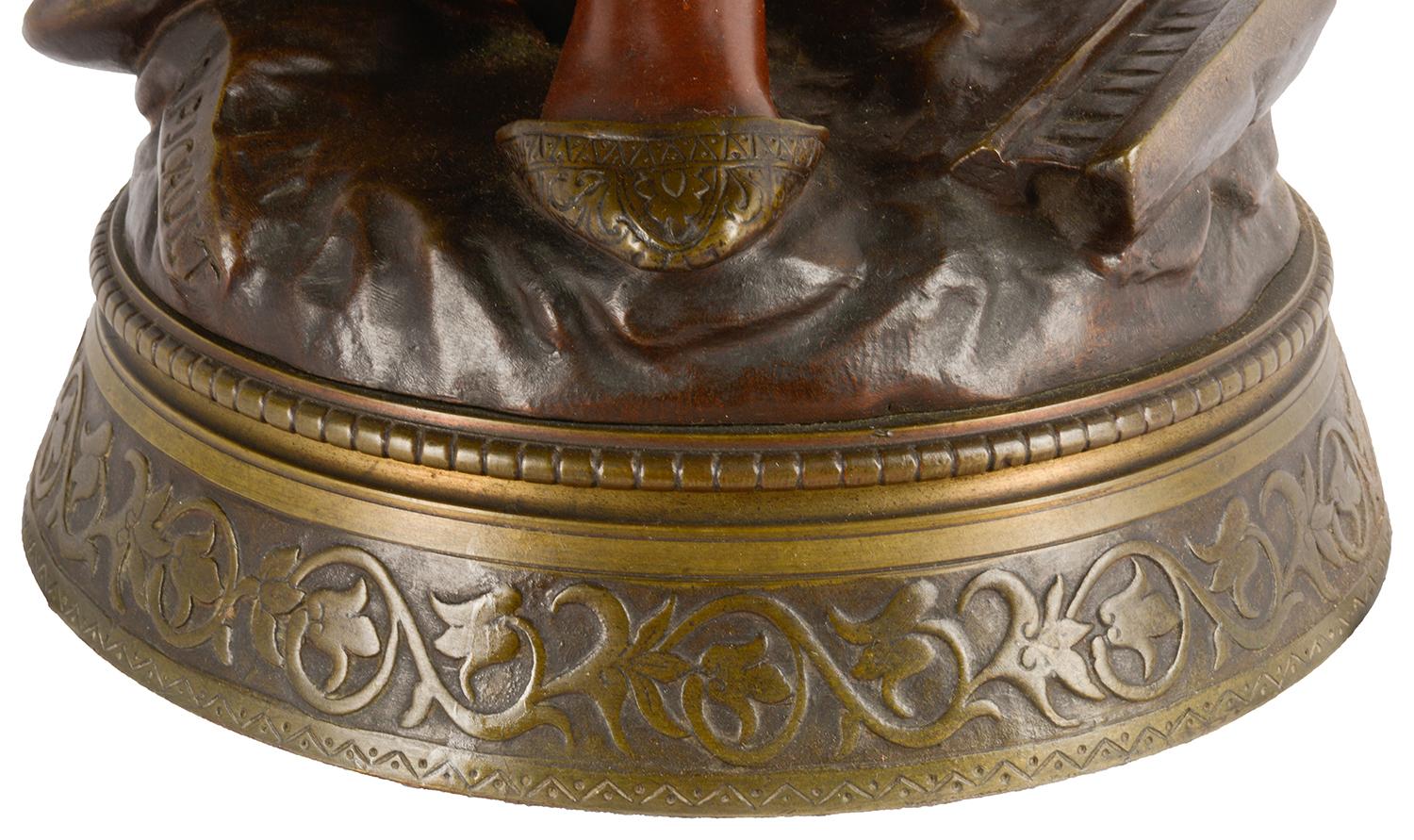 Émile-Louis Picault, a French Orientalist Bronze of Queen Esther For Sale 4