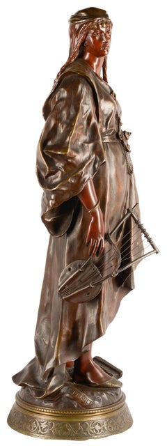 Émile-Louis Picault, a French Orientalist Bronze of Queen Esther