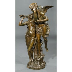 Fine Bronze Figures Entitled "Reveil de la Nature" by E. Picaul