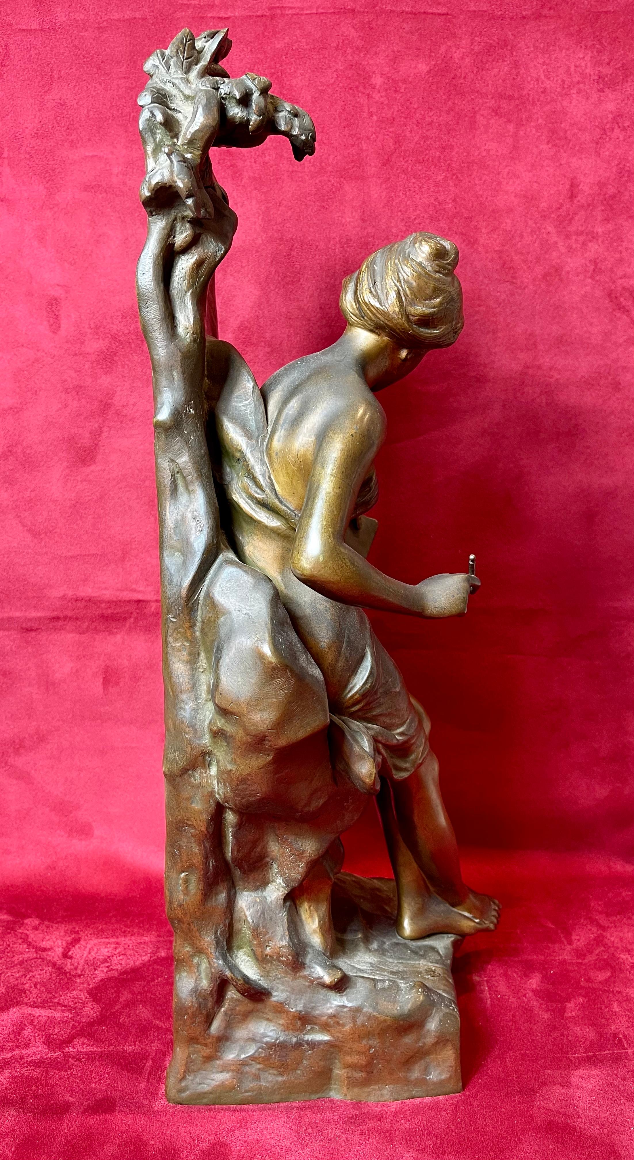 Emile-Louis Picault, Bronze „Memoria“ oder das Herz erinnert sich im Angebot 5