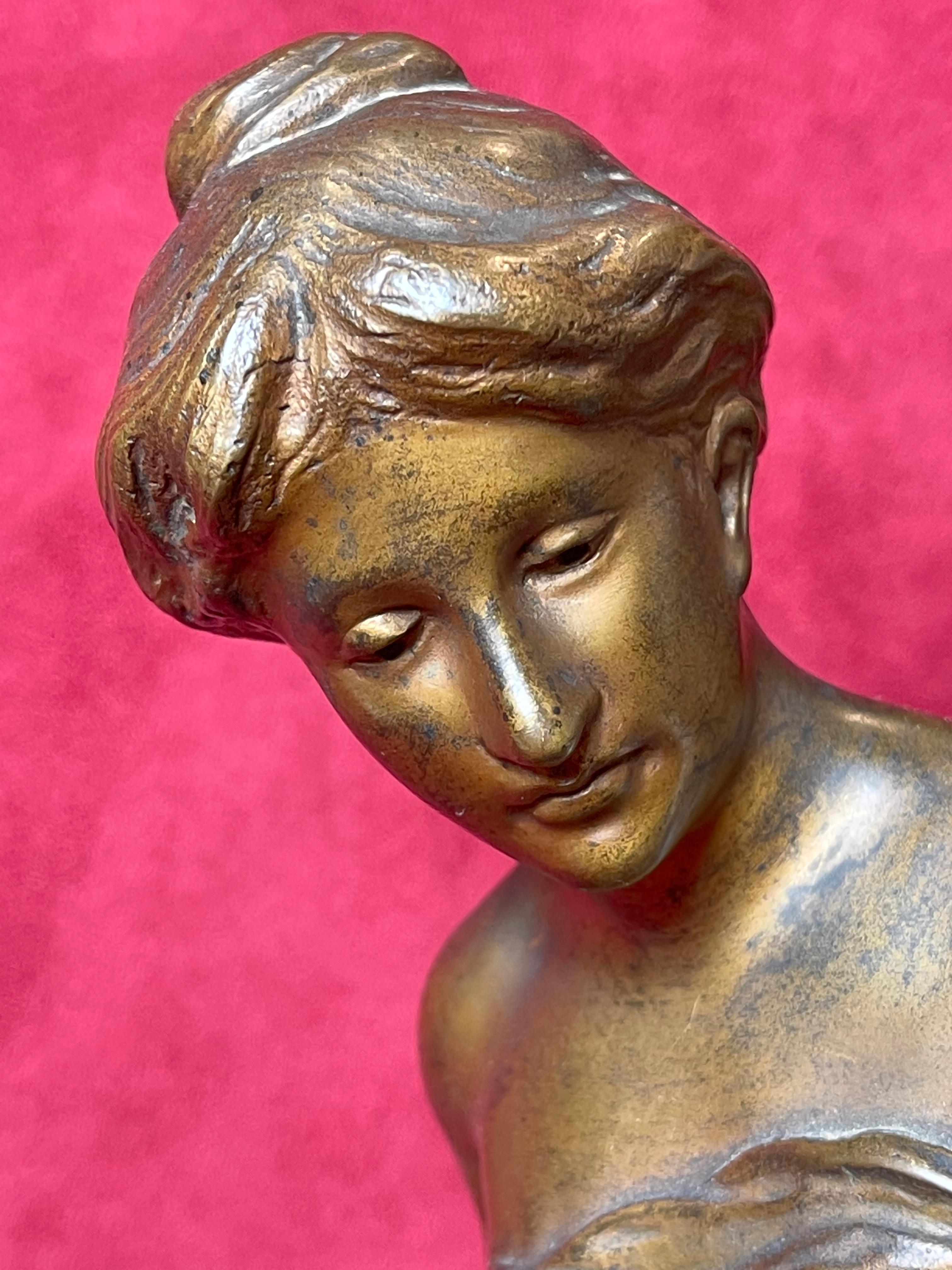 Emile-Louis Picault, Bronze „Memoria“ oder das Herz erinnert sich im Angebot 12
