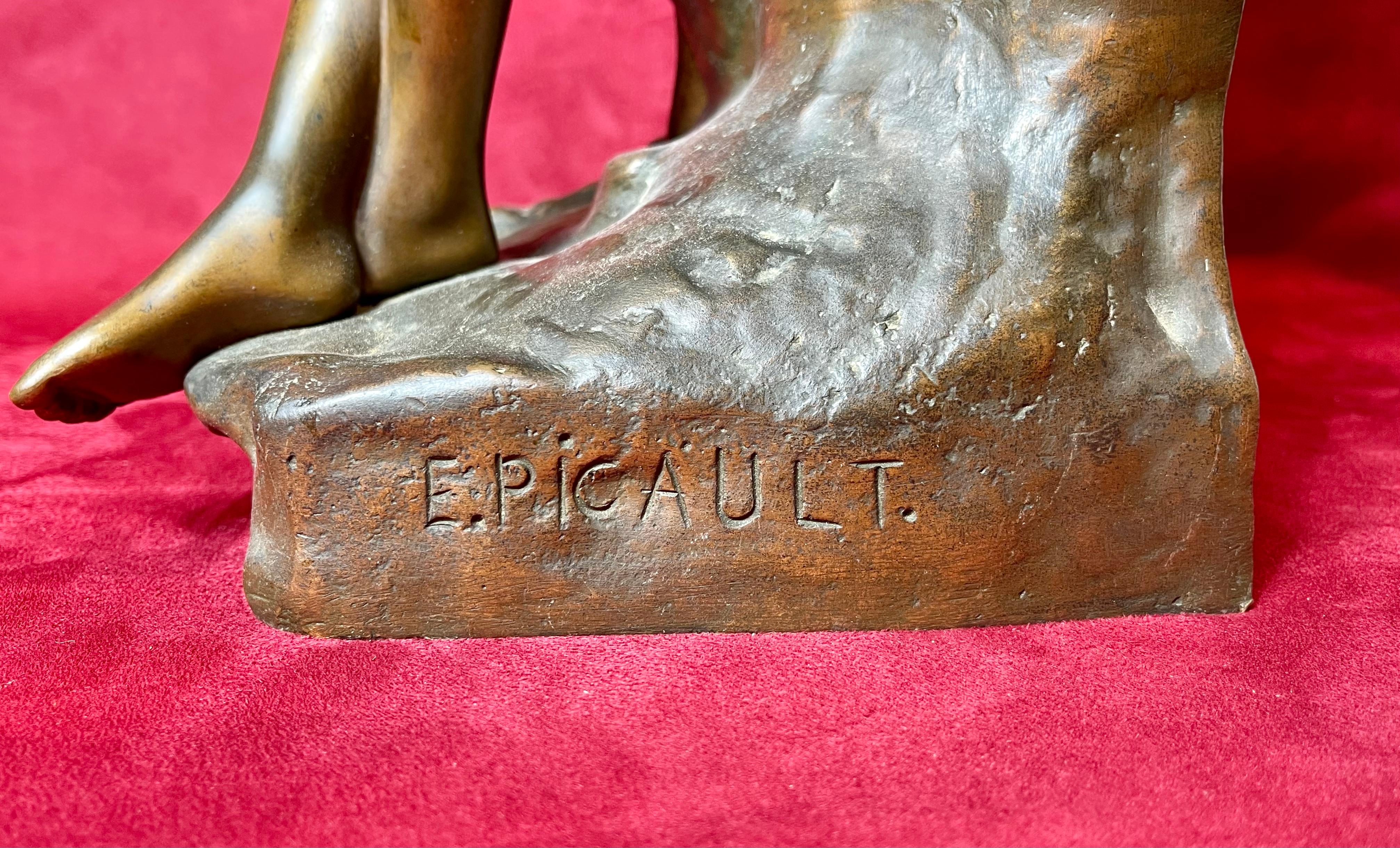 Emile-Louis Picault, Bronze „Memoria“ oder das Herz erinnert sich im Angebot 13